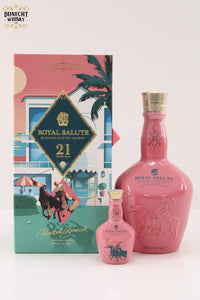 Chivas Royal Salute 21 Year Old Bottle + Miniature  Miami Polo Edition